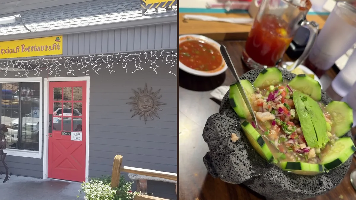 Burritos and tacos served with rice and beans.
