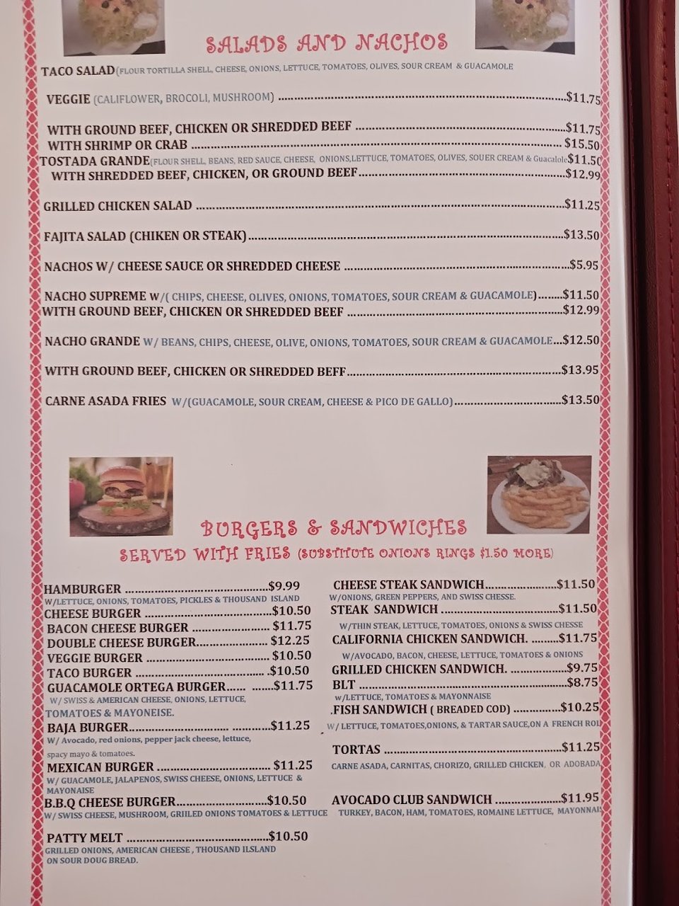 Mexican dishes with burritos and crispy tacos.